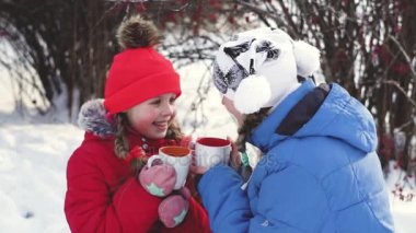 Kış ormanda çay içmek