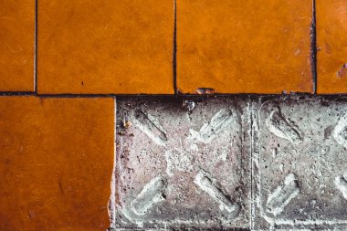 Temiz kırık kiremit duvar doku arka plan.