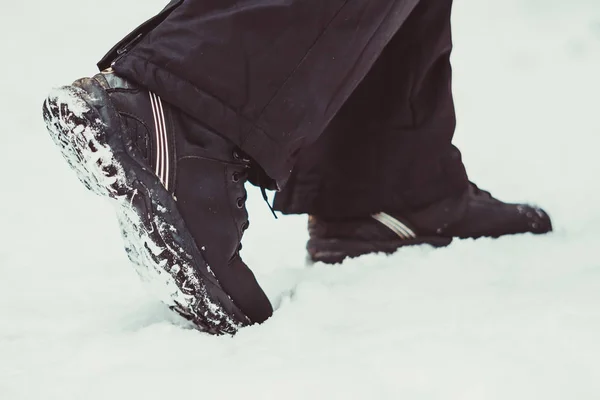 Trampki na śniegu — Zdjęcie stockowe