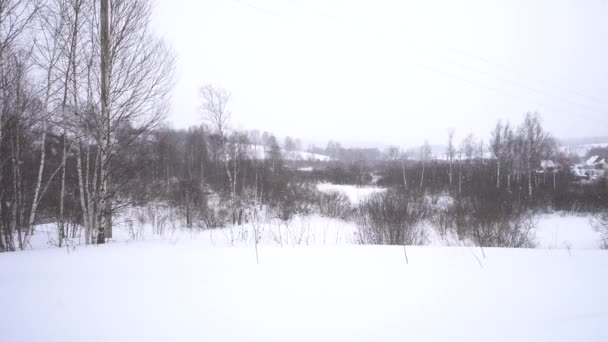 Schneit Außerhalb Der Stadt — Stockvideo