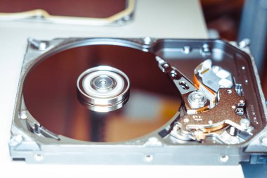 disassembled hard drive