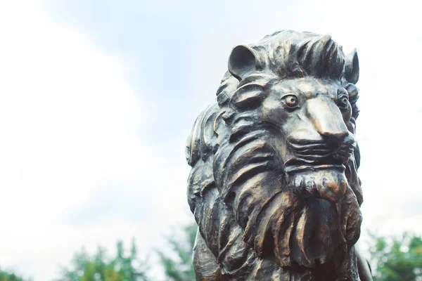 Lion statue in city Park