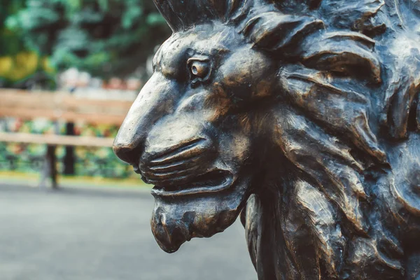 Aslan heykeli City Park — Stok fotoğraf