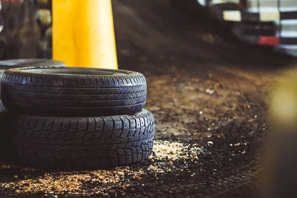 Tires on the sports track — Stock Photo, Image