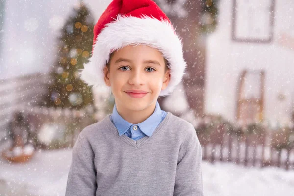 Szczęśliwy, mały chłopiec, Boże Narodzenie — Zdjęcie stockowe