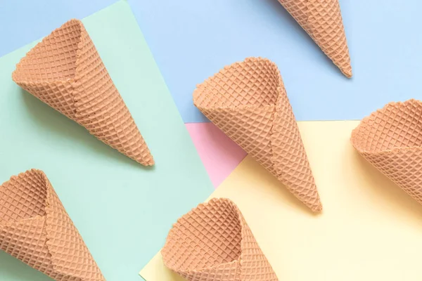 Ice cream textúra elszigetelt tarka háttér minimalista lakás laikus koncepció. — Stock Fotó