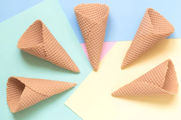 Ice cream textúra elszigetelt tarka háttér minimalista lakás laikus koncepció. — Stock Fotó