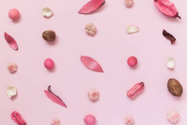 Flora desen gül zemin düz üzerine minimalist kavramı yatıyordu.