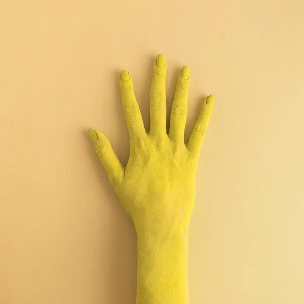 手描きの黄色の色で — ストック写真