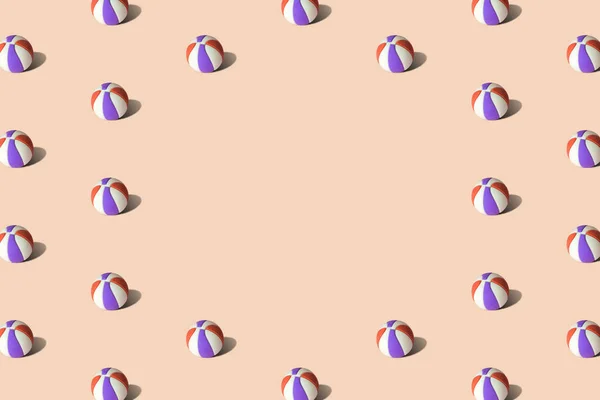 Textura de patrón abstracto hecha de pelotas de baloncesto o bolas de playa inflables . — Foto de Stock