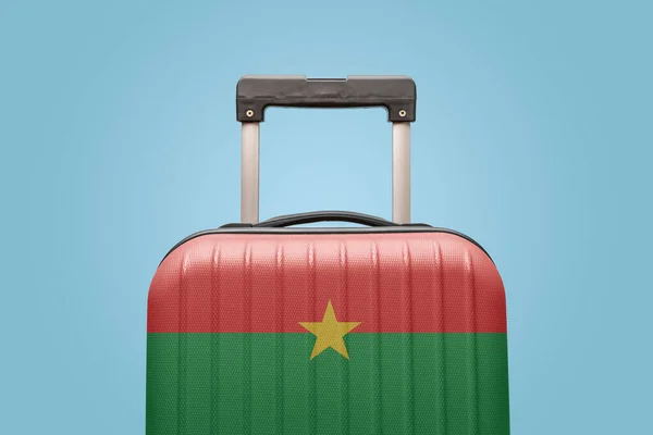 Suitcase Burkina Faso Flag Design Africa Concept — стокове фото