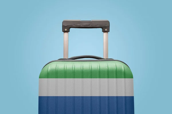 Suitcase Sierra Leone Flag Design Africa Concept — стокове фото