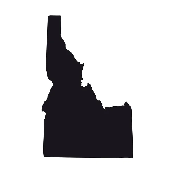 Mapa del estado estadounidense de Idaho sobre un fondo blanco — Vector de stock