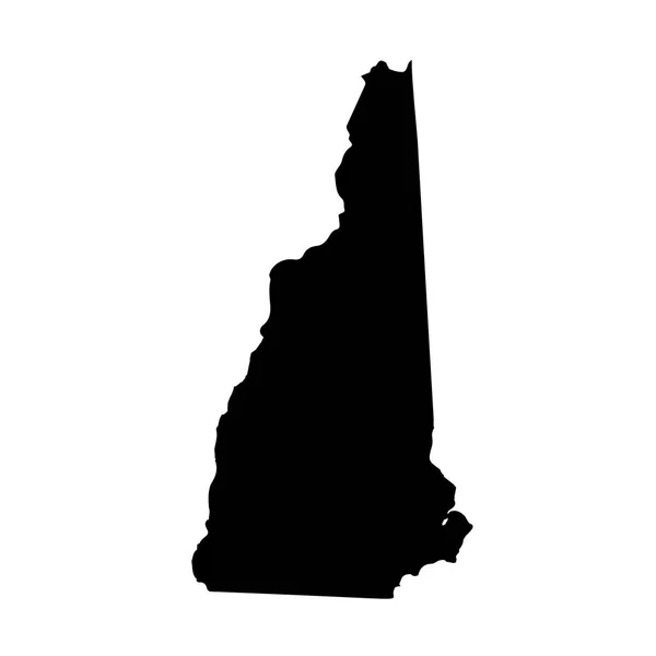 Mapa del estado estadounidense de New Hampshire sobre un fondo blanco . — Vector de stock