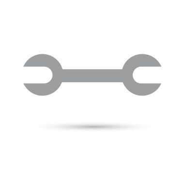 Simgesi gri beyaz bir arka plan üzerinde anahtarı