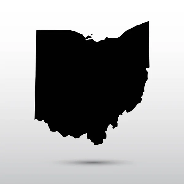 Карта американского штата Огайо — стоковый вектор