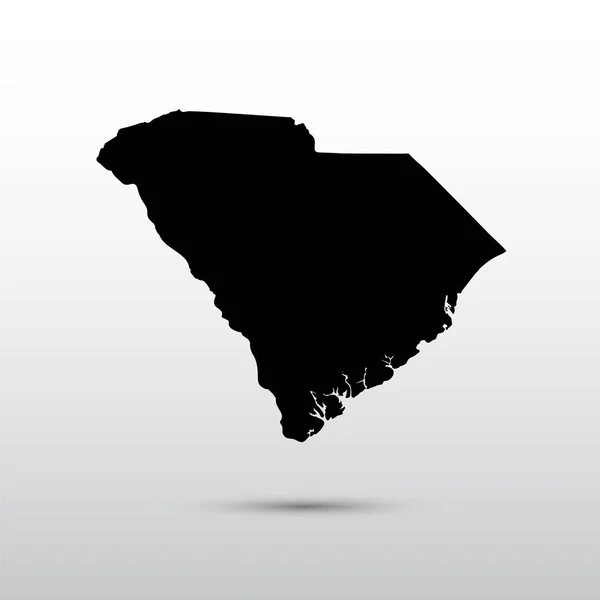 Mapa del estado de Carolina del Sur — Archivo Imágenes Vectoriales