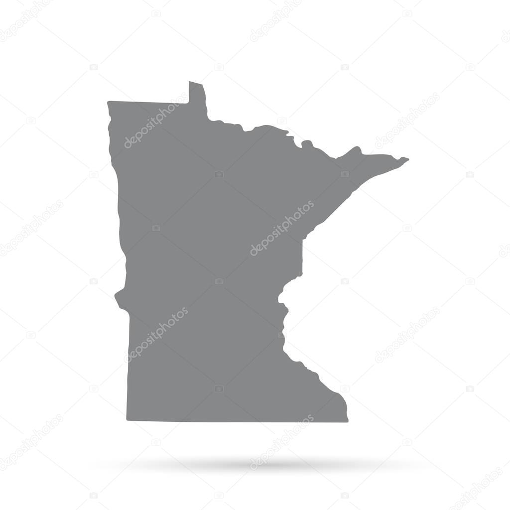 Map of the U.S. state of Minnesota on a white background