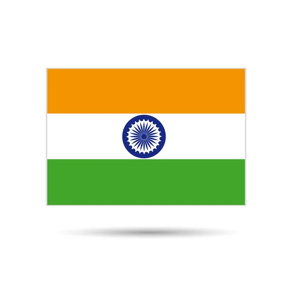 India flag icon on a white background — Stock Vector