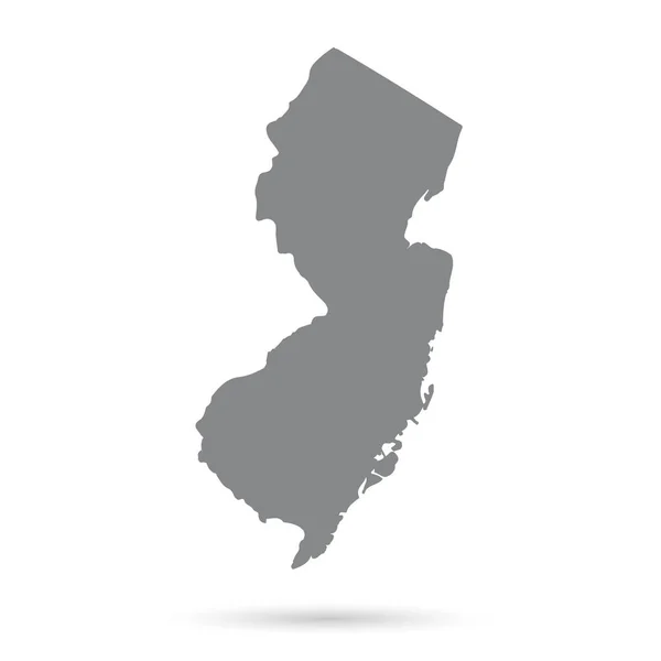 Megjelenítése, a U.S. New Jersey területén egy fehér háttér — Stock Vector