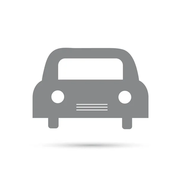 Symbol graues Auto auf weißem Hintergrund — Stockvektor