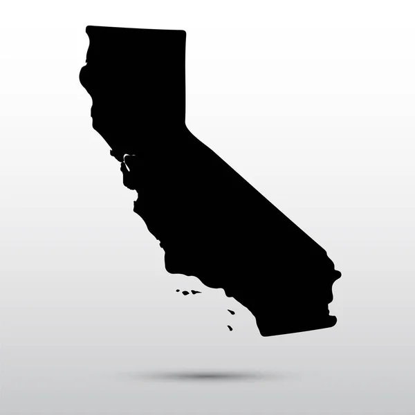 Mappa dello stato USA della California — Vettoriale Stock