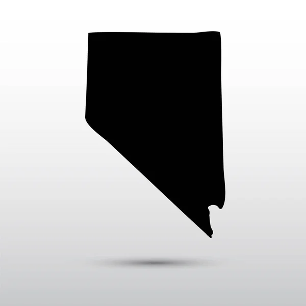 Mapa del estado de Nevada — Vector de stock