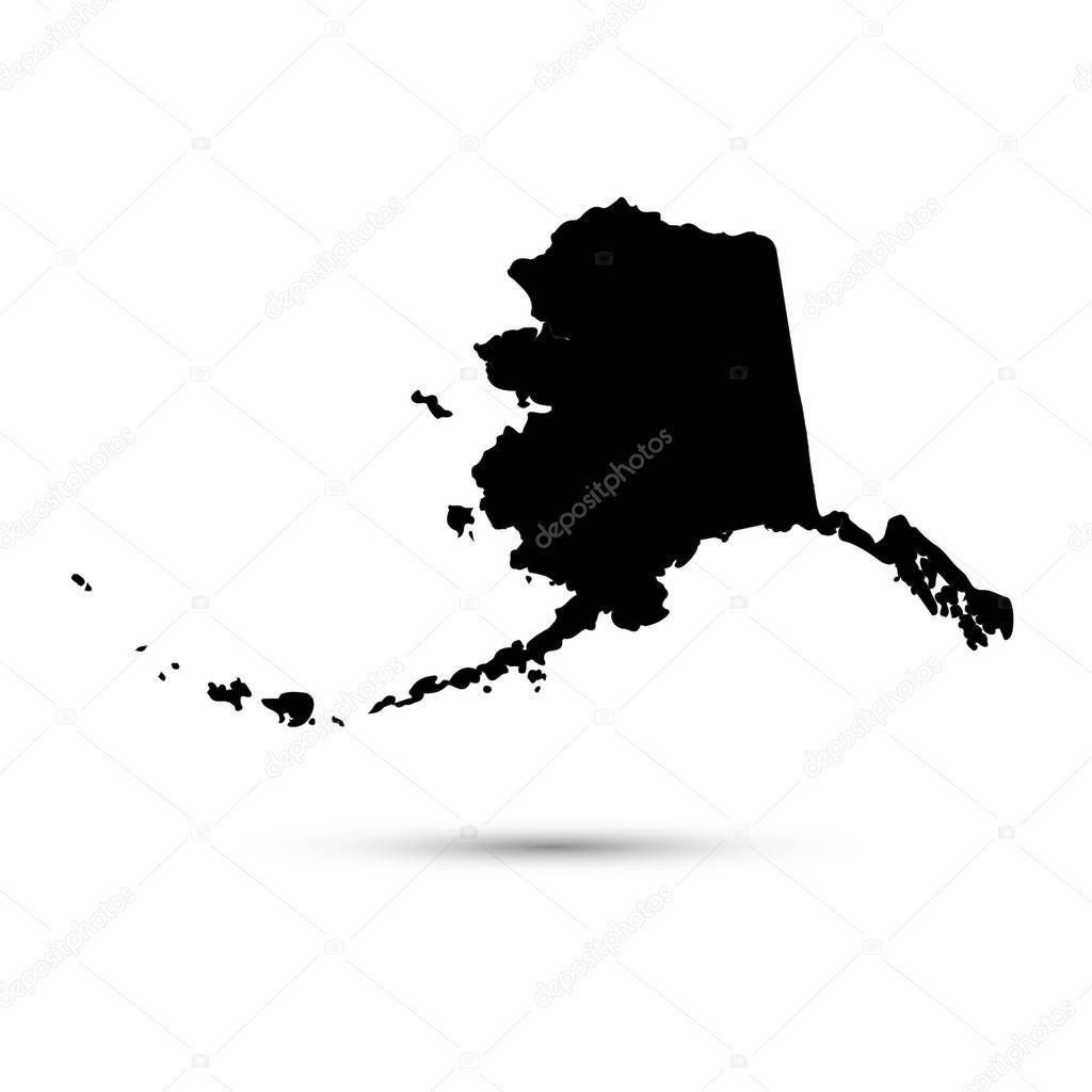 Map of the U.S. state of Alaska