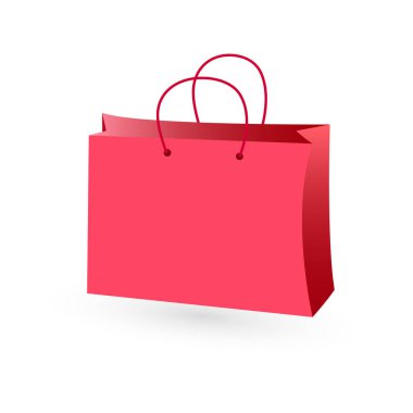 beyaz zemin üzerine kırmızı hediye çanta