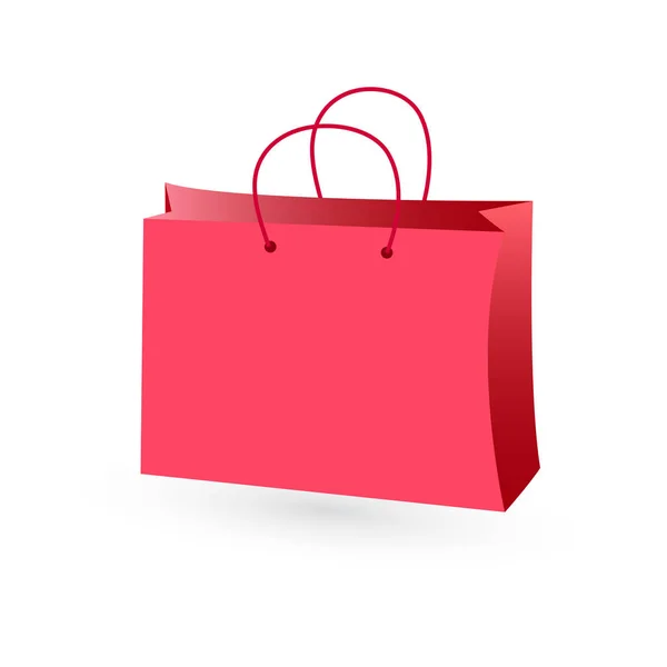 Red gift bag on a white background — Stock Vector