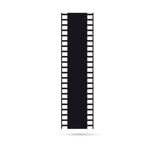 Bande de film icône noire vecteur. Icône noire sur fond blanc . — Image vectorielle
