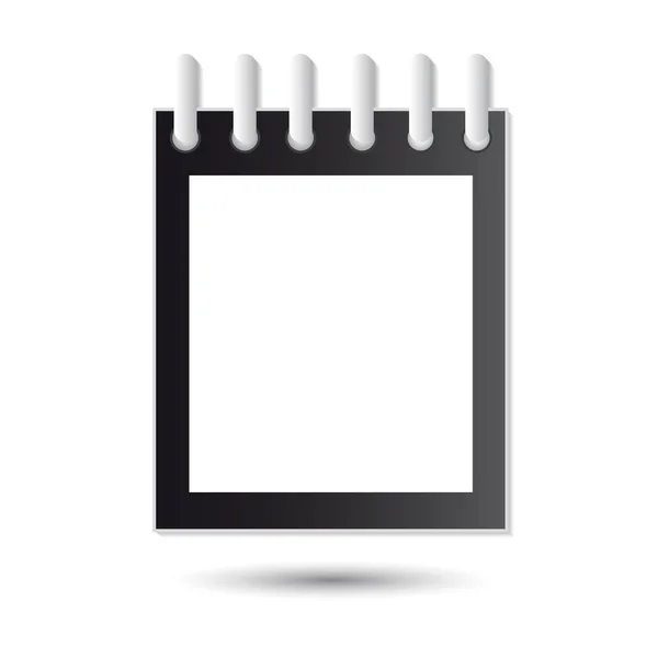 Icono del calendario sobre fondo blanco — Vector de stock