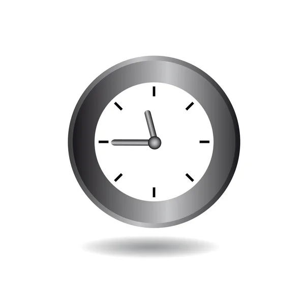 Ícone do relógio em um fundo branco — Vetor de Stock