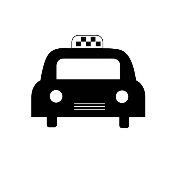 Icon black taxi on white background — Stock Vector
