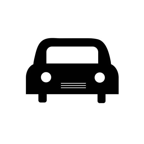 Symbol schwarzes Auto auf weißem Hintergrund — Stockvektor