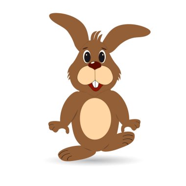 Beyaz bir arka plan üzerinde komik Paskalya tavşanı