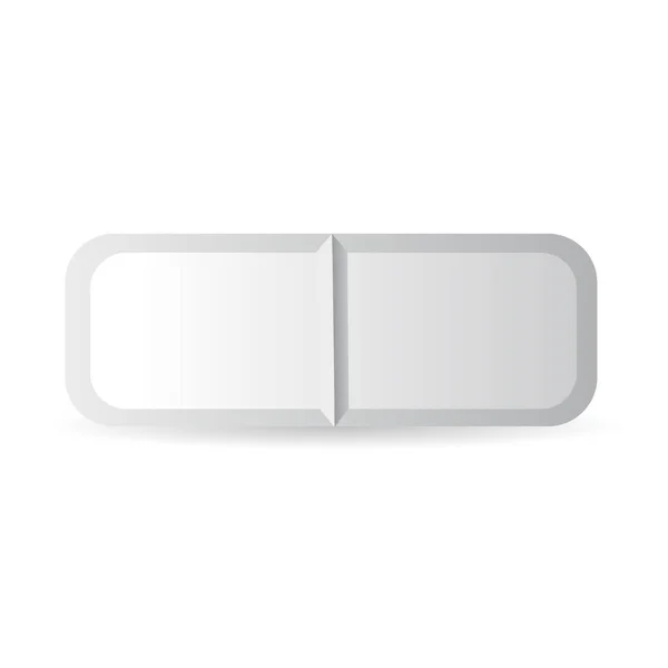 Symbol medizinische Tablette auf weißem Hintergrund — Stockvektor