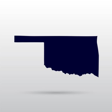 Mapa z USA, w stanie oklahoma