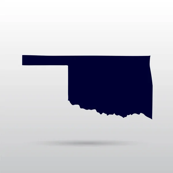 Mapa del estado de Oklahoma — Vector de stock