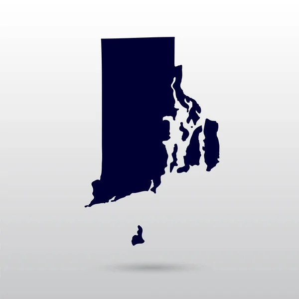 Carte de l'État américain du Rhode Island — Image vectorielle