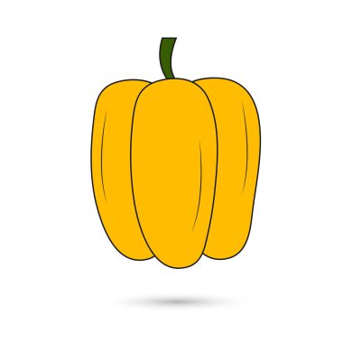 Biber beyaz arka plan üzerinde simgesi