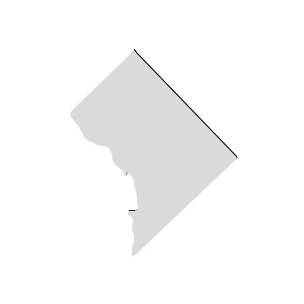 匹配的美国哥伦比亚特区电子地图 — 图库矢量图片