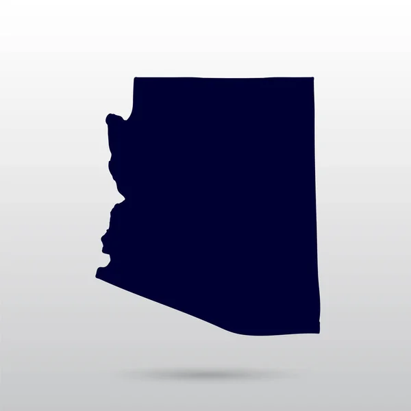 Mapa del estado de Arizona — Vector de stock