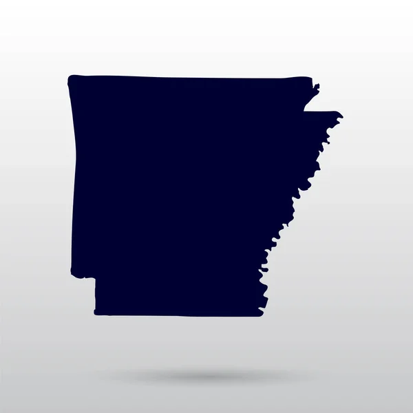 Mapa del estado de Arkansas — Vector de stock
