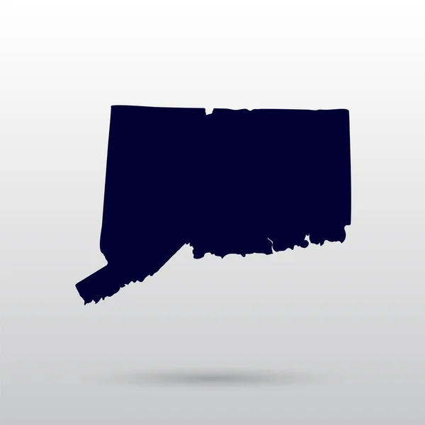 匹配的美国康涅狄格州电子地图 — 图库矢量图片