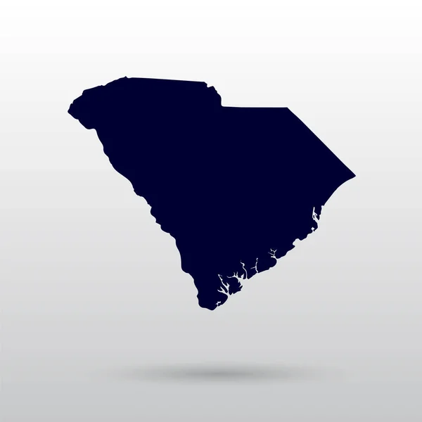 Mapa del estado de Carolina del Sur — Vector de stock