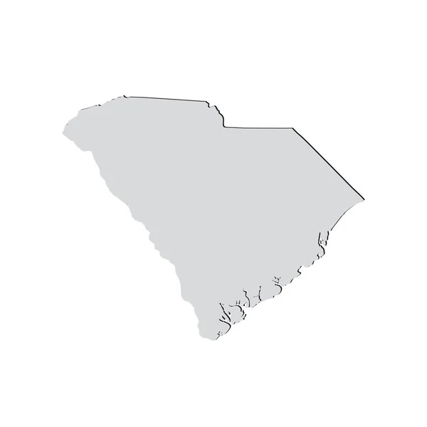 美国南卡罗莱纳州的地图 — 图库矢量图片
