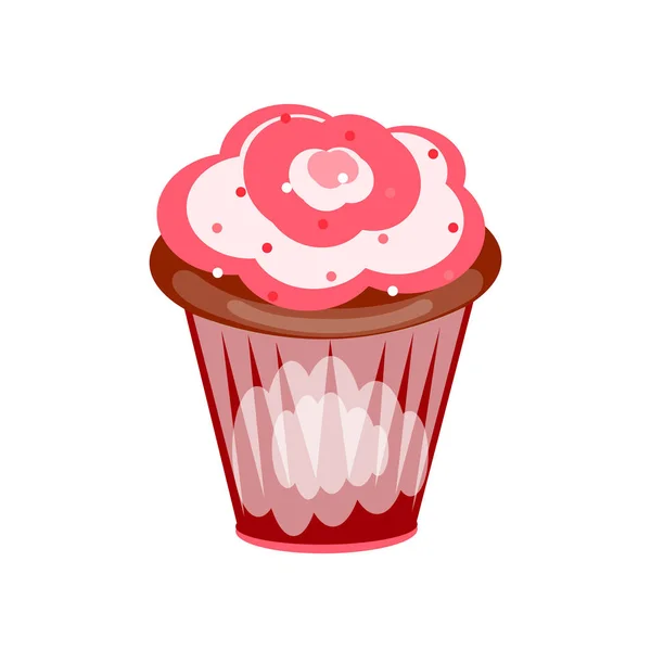 Icône d'un gâteau à la crème sur fond blanc — Image vectorielle