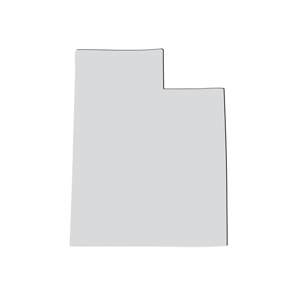 Mapa z amerického státu Utah na bílém pozadí — Stockový vektor
