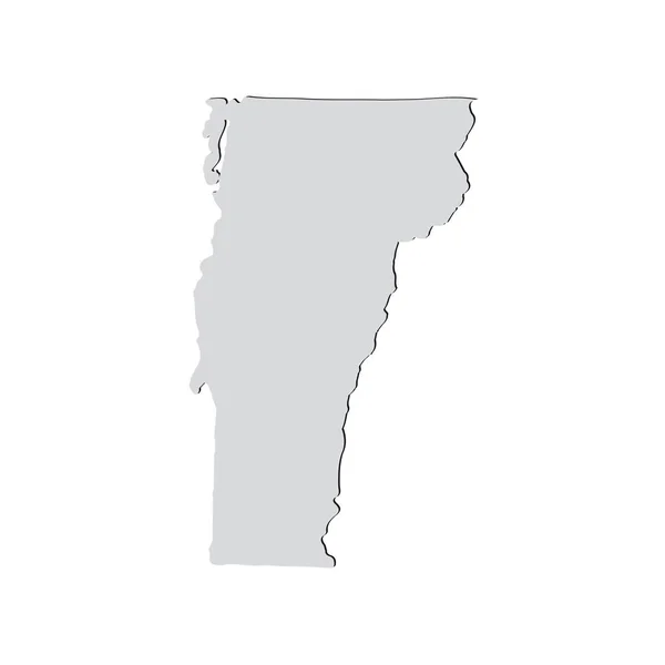 在白色背景上美国佛蒙特州的地图 — 图库矢量图片